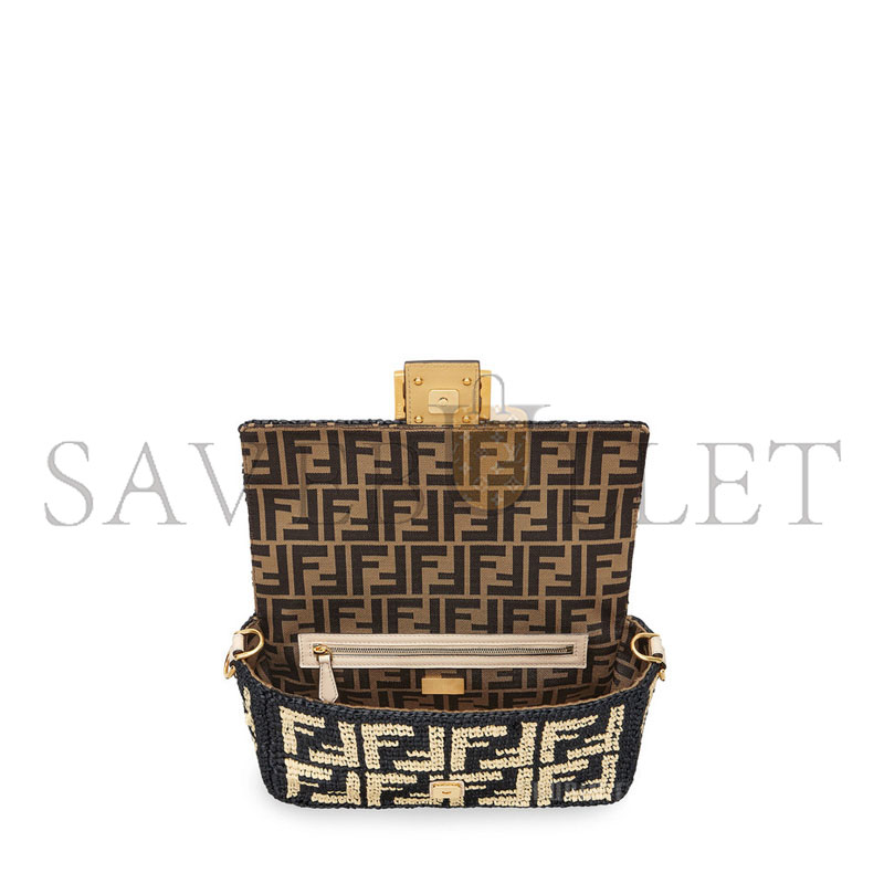 FENDI BAGUETTE BAG IN BLACK FF 8BR600AKBYF1HOG (27*15*6cm)